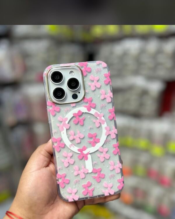 funda acrilico magsafe perritos globo rosas